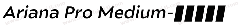 Ariana Pro Medium字体转换
